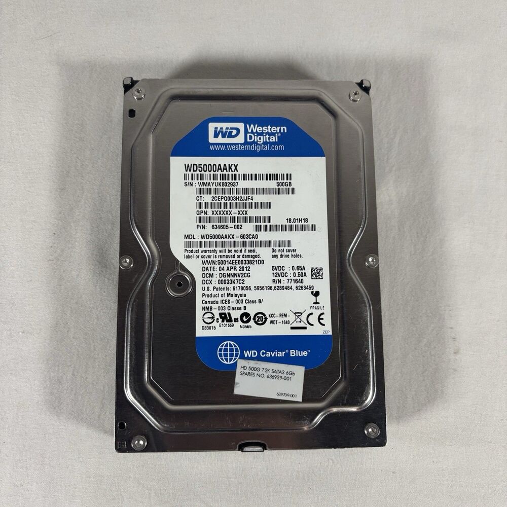 WD Caviar Blue 500GB HDD WD5000AAKX 7200RPM SATA 6Gb